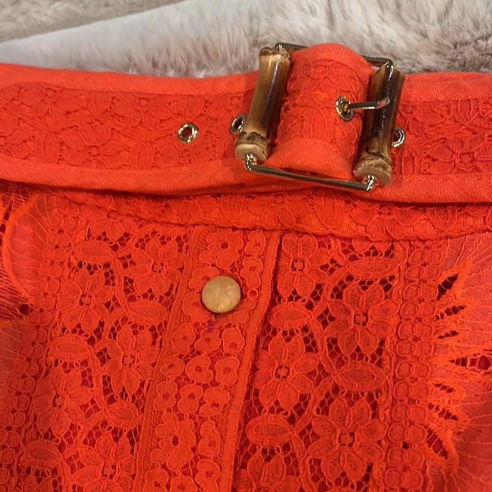 Zimmermann red lace midi skirt sample size 4/6 - Picture 4 of 11
